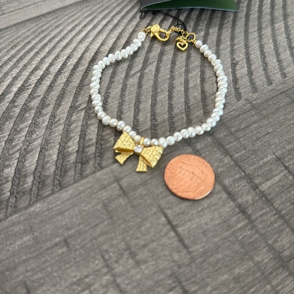 Kate Spade Gold Bow Pearl Bracelet - Picture 2 of 4